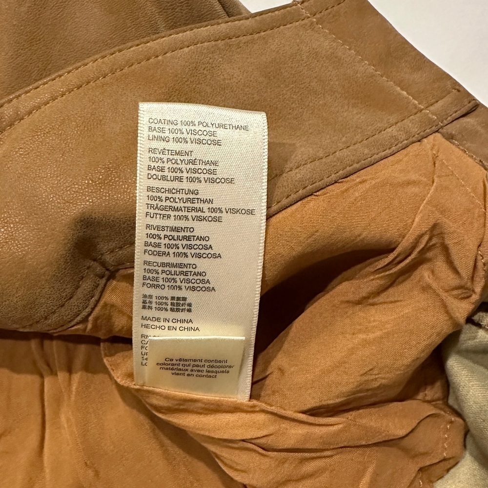 Free People Ari Wrap Camel brown/ tanfaux suede mini skirt size 2 - Picture 4 of 9